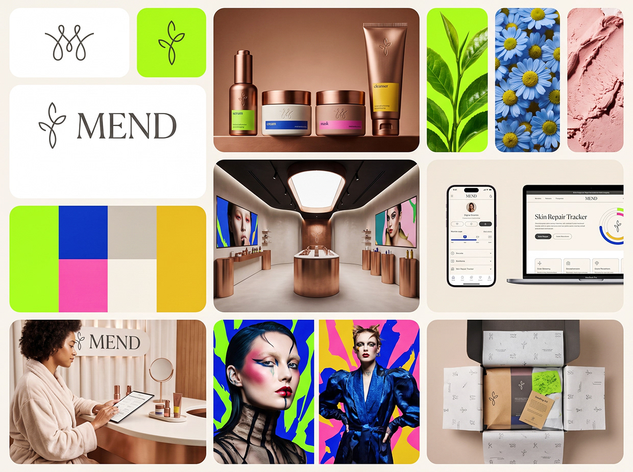 MEND | High-Contrast Botanical Skincare Brand Identity Image 70