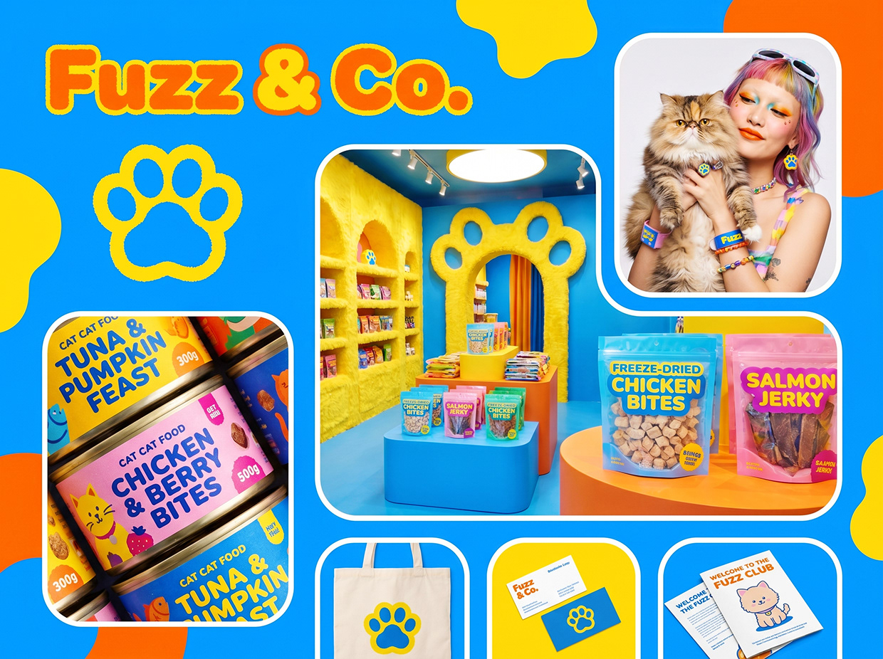 FUZZ & CO. | Vibrant Kidcore Pet Branding by Up-Brands™ Image 0