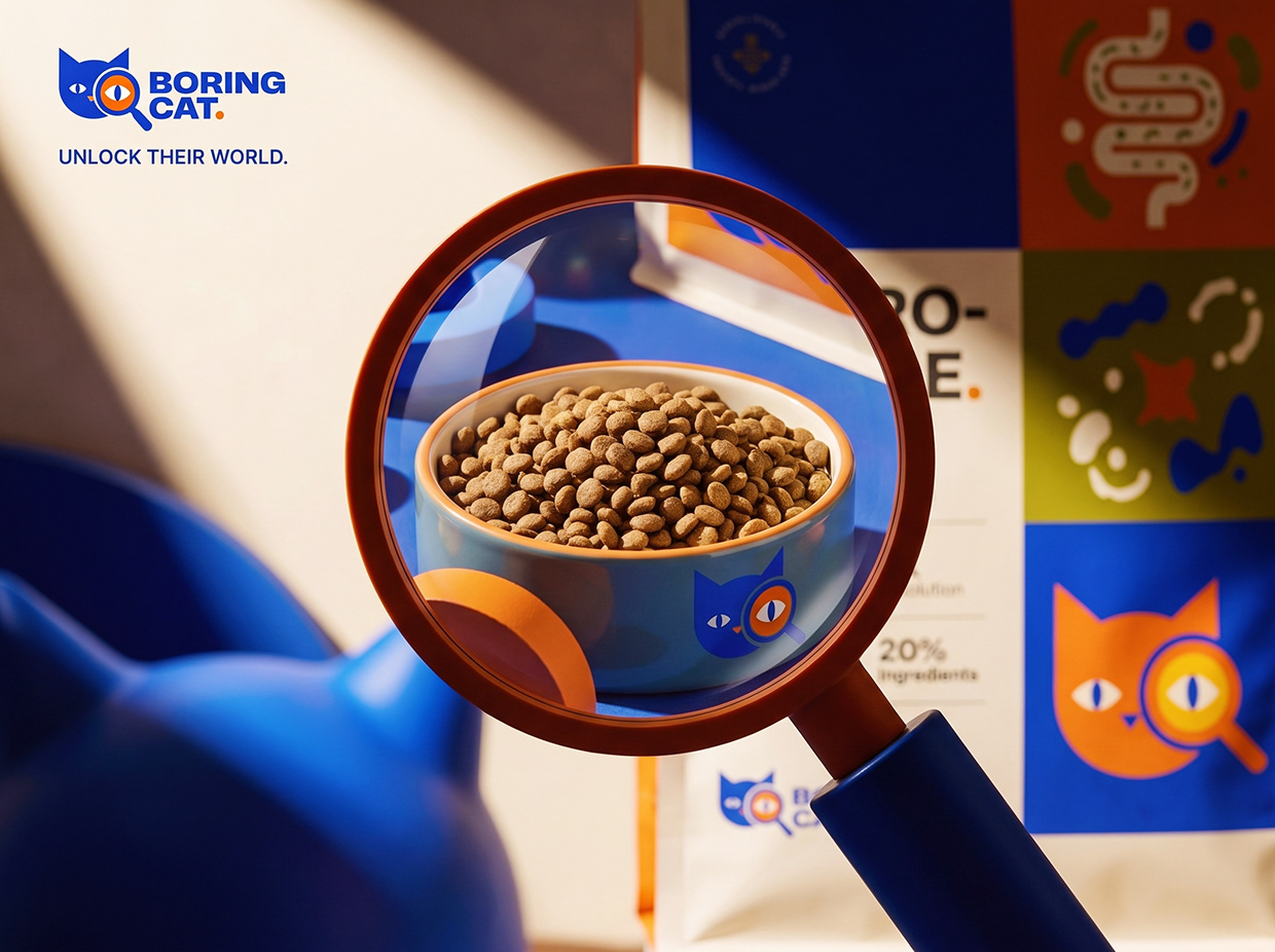 BORING CAT | Luxury Gut-Brain Axis Pet food Identity Image 3