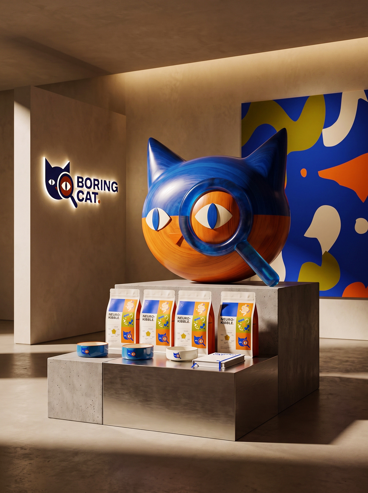 BORING CAT | Luxury Gut-Brain Axis Pet food Identity Image 4