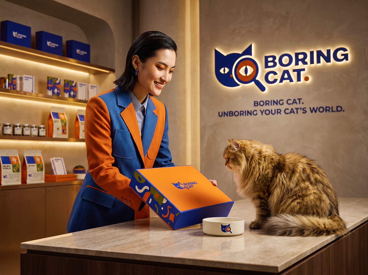 BORING CAT | Luxury Gut-Brain Axis Pet food Identity Image 7