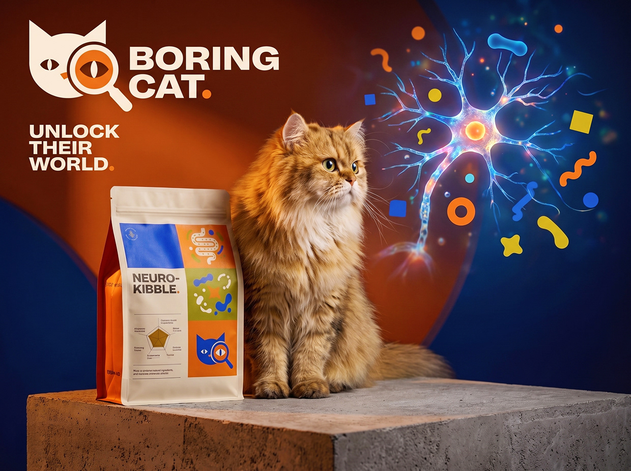 BORING CAT | Luxury Gut-Brain Axis Pet food Identity Image 11