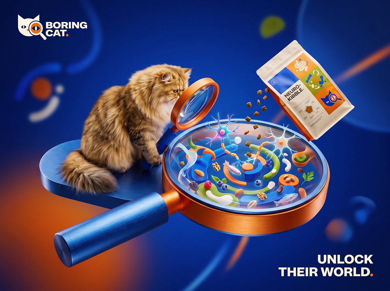 BORING CAT | Luxury Gut-Brain Axis Pet food Identity Image 12