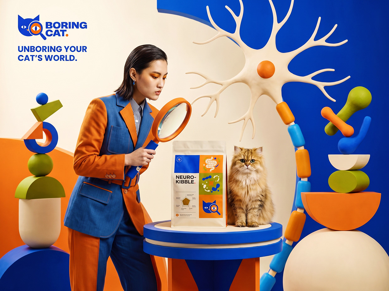 BORING CAT | Luxury Gut-Brain Axis Pet food Identity Image 15