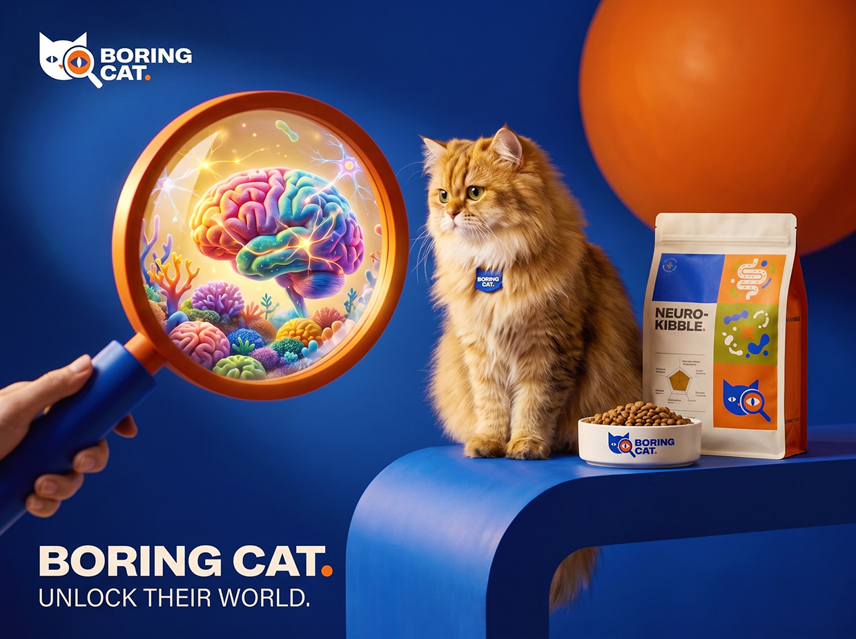 BORING CAT | Luxury Gut-Brain Axis Pet food Identity Image 16