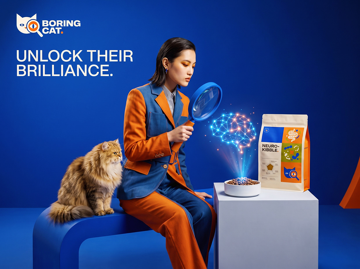 BORING CAT | Luxury Gut-Brain Axis Pet food Identity Image 18