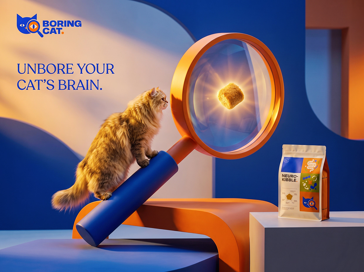 BORING CAT | Luxury Gut-Brain Axis Pet food Identity Image 19