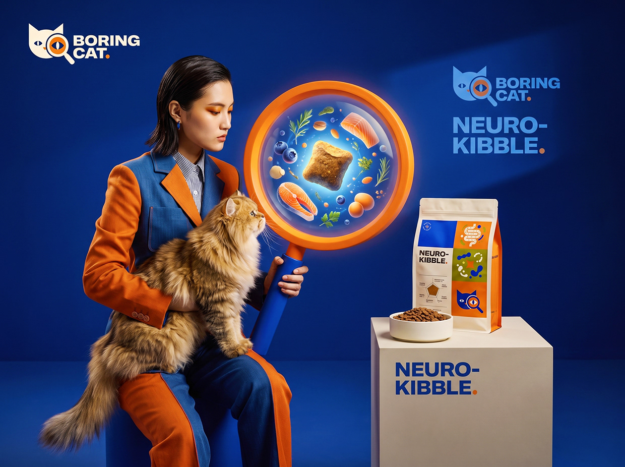 BORING CAT | Luxury Gut-Brain Axis Pet food Identity Image 24
