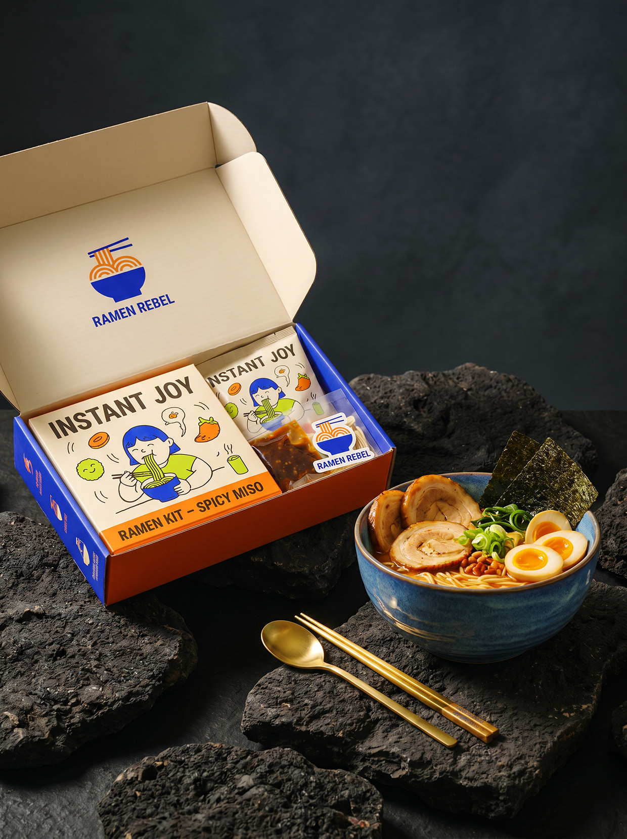 RAMEN REBEL | Dopamine Noodle Identity by Up-Brands™ Image 0