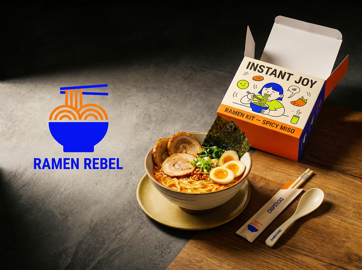 RAMEN REBEL | Dopamine Noodle Identity by Up-Brands™ Image 7