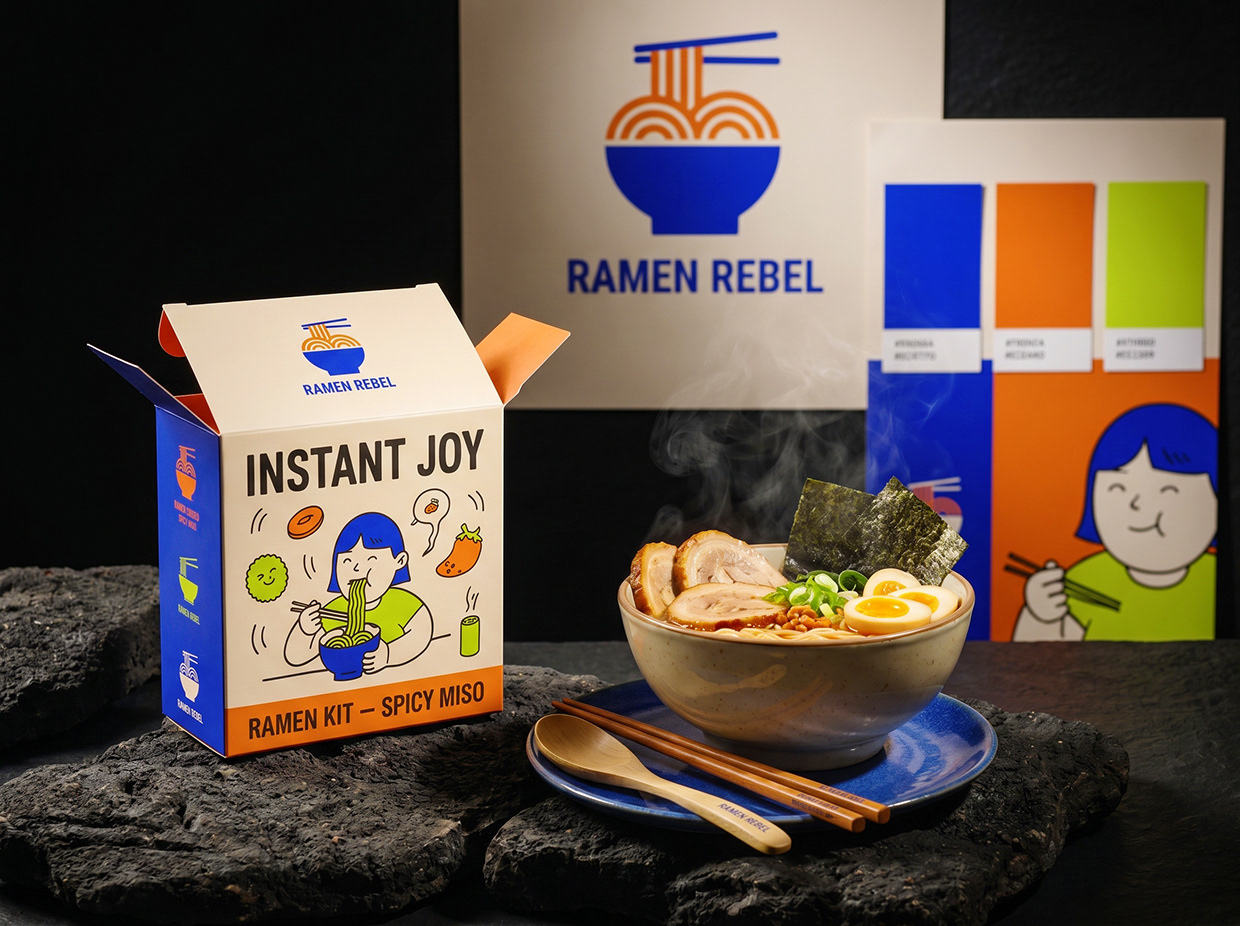 RAMEN REBEL | Dopamine Noodle Identity by Up-Brands™ Image 8