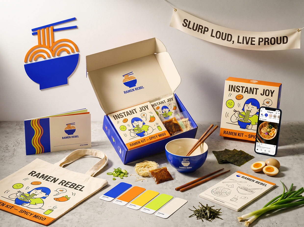 RAMEN REBEL | Dopamine Noodle Identity by Up-Brands™ Image 9