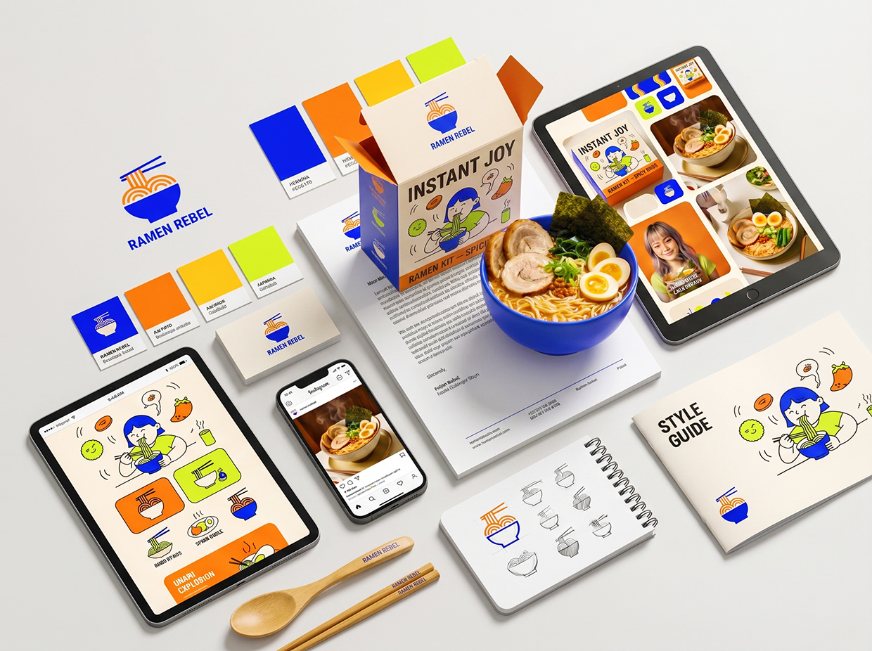 RAMEN REBEL | Dopamine Noodle Identity by Up-Brands™ Image 13