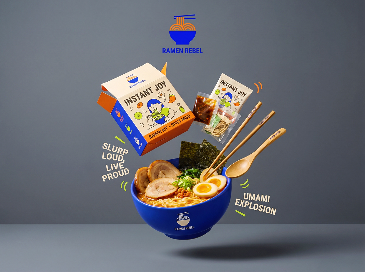 RAMEN REBEL | Dopamine Noodle Identity by Up-Brands™ Image 14
