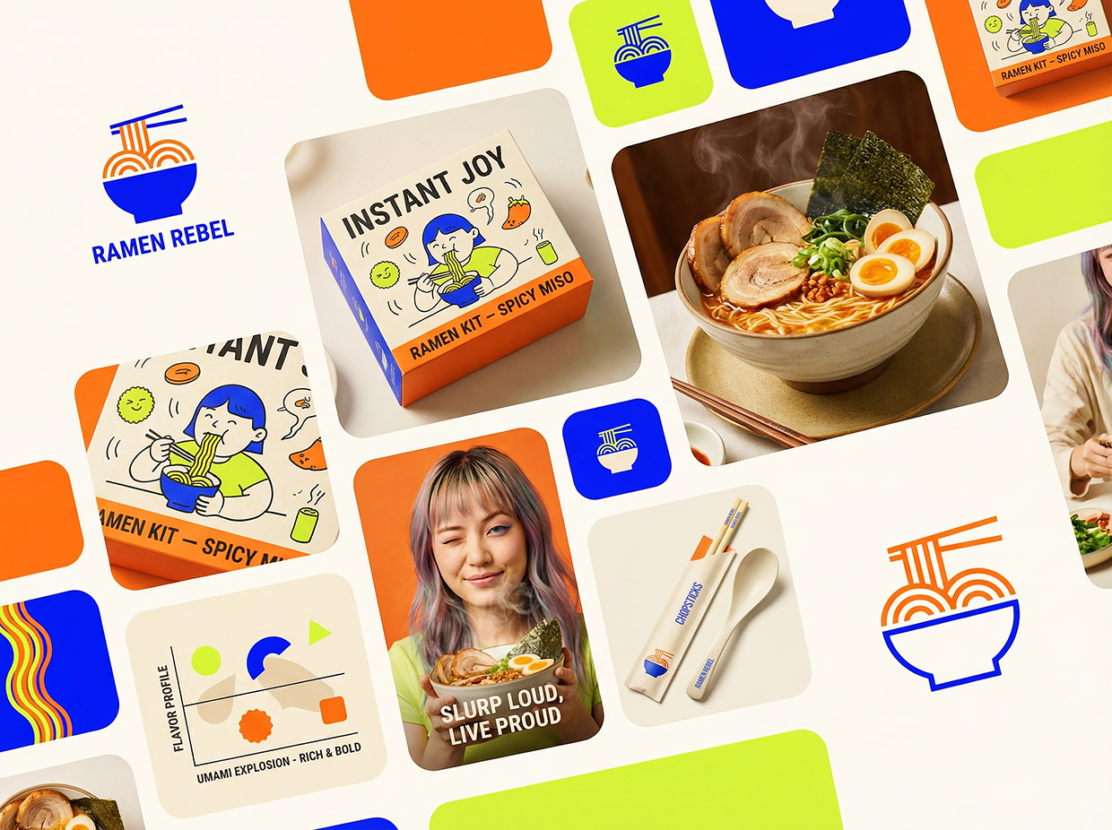 RAMEN REBEL | Dopamine Noodle Identity by Up-Brands™ Image 23