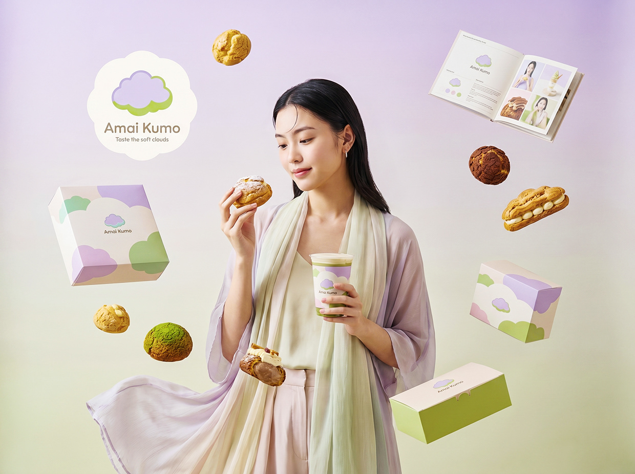 AMAI KUMO | Minimalist Japanese Pâtisserie Branding Image 4