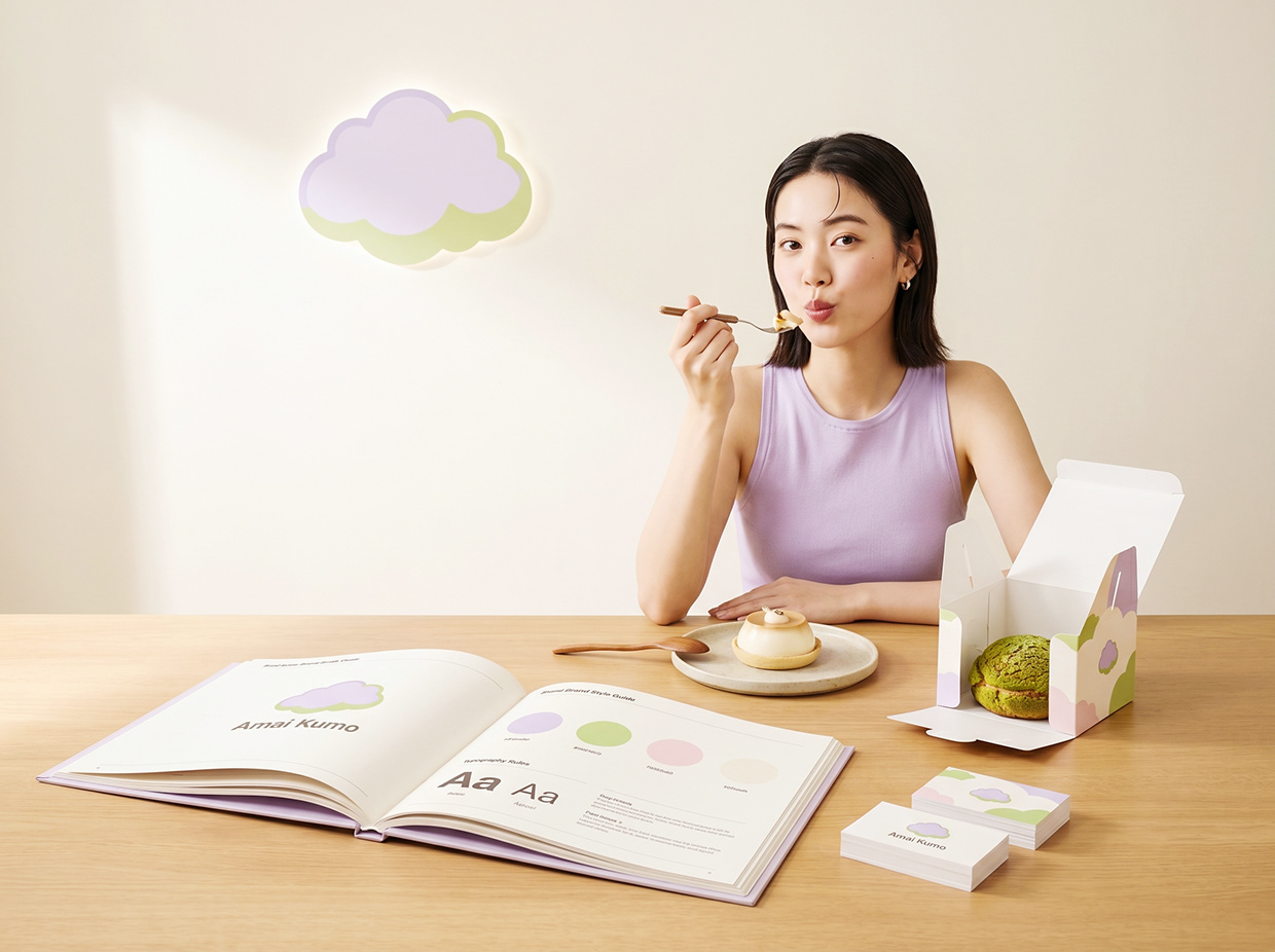 AMAI KUMO | Minimalist Japanese Pâtisserie Branding Image 14