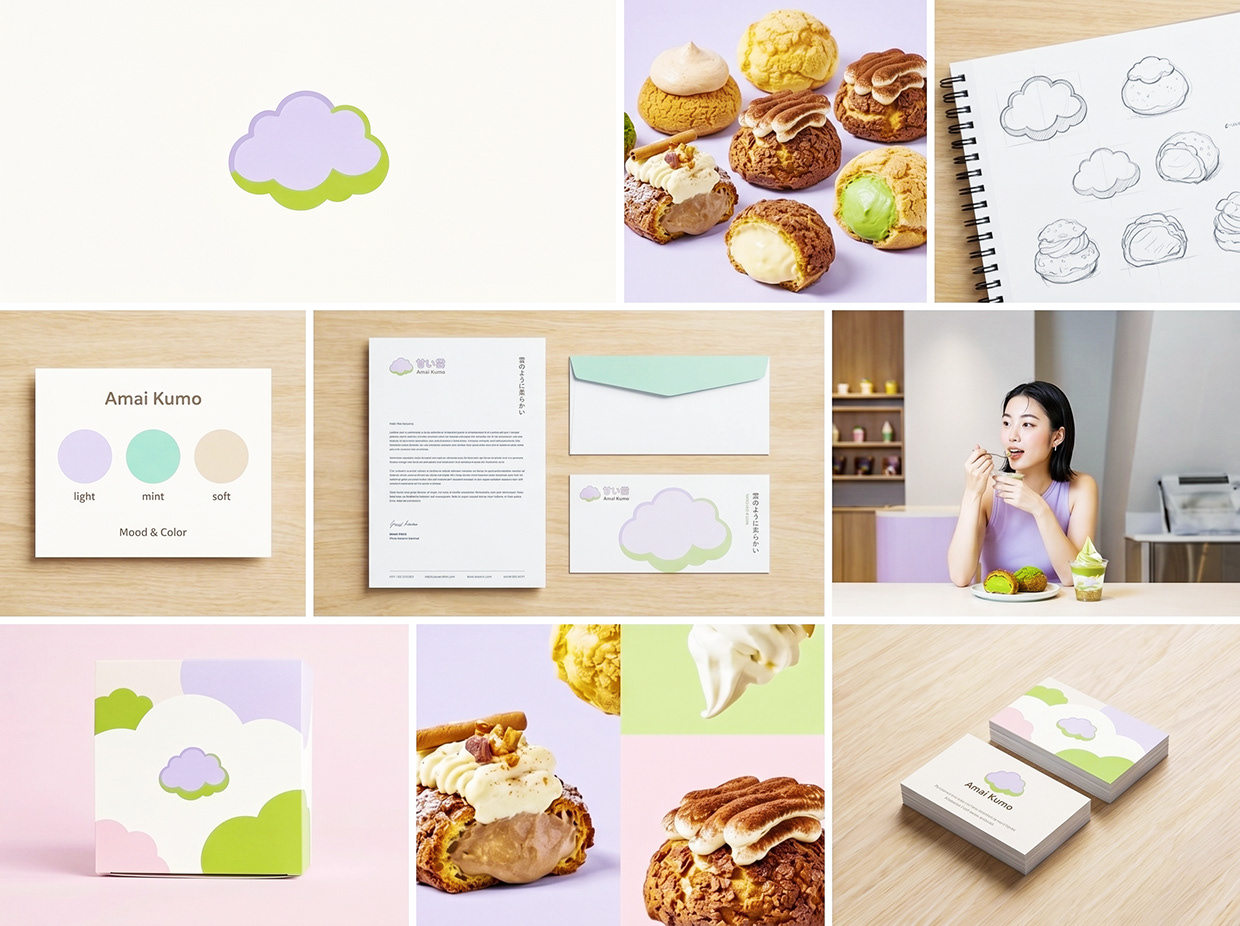 AMAI KUMO | Minimalist Japanese Pâtisserie Branding Image 15