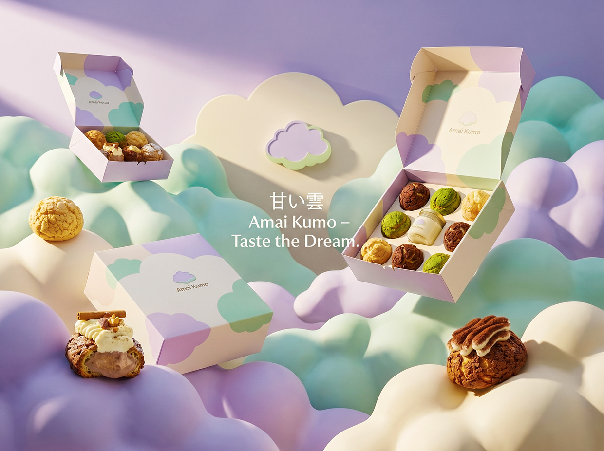 AMAI KUMO | Minimalist Japanese Pâtisserie Branding Image 37