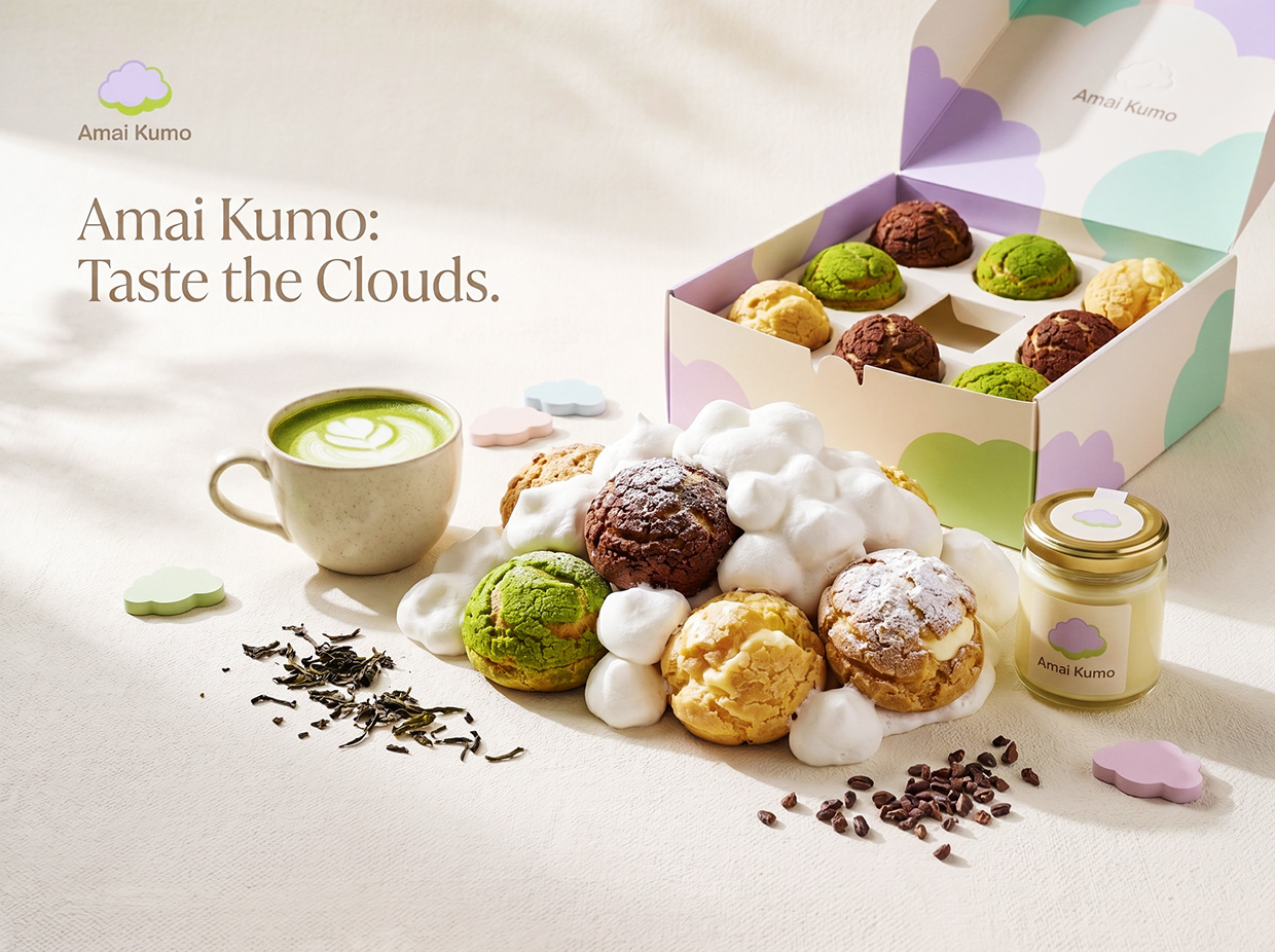 AMAI KUMO | Minimalist Japanese Pâtisserie Branding Image 39