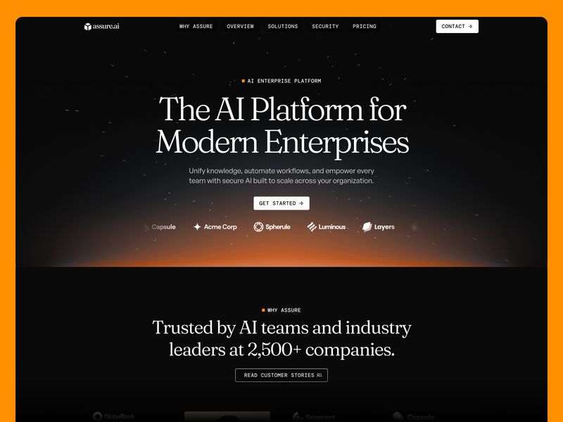 Assure – Enterprise AI Framer Template