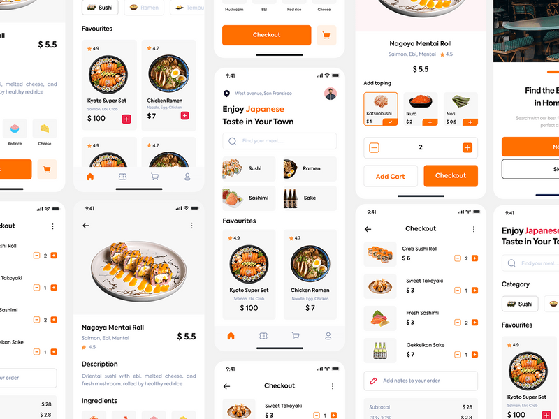 Mancat - Food Restaurant Design Mobile UI
