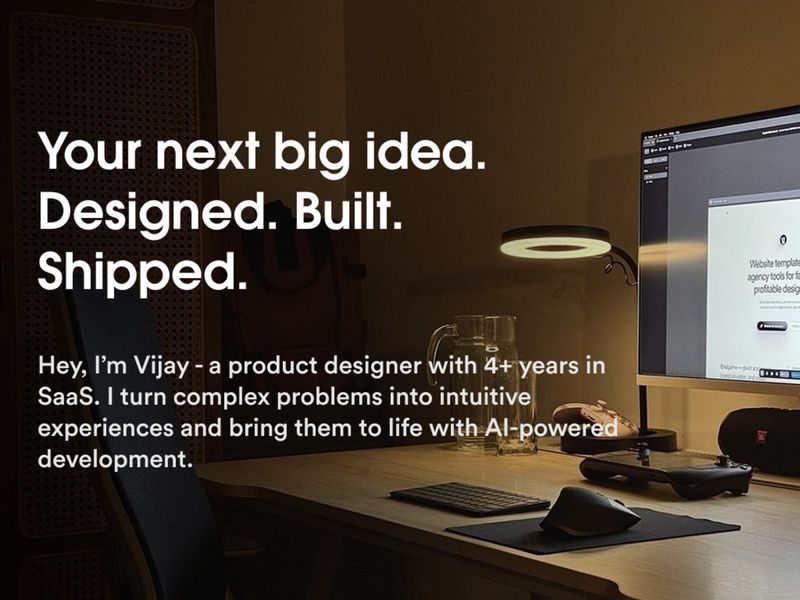 Vijay Saiwal — Product Designer & Builder