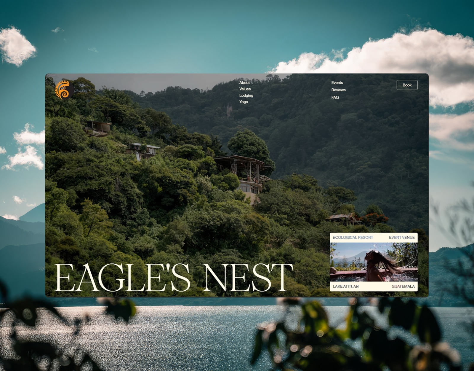 Eagle's Nest Eco-lodge Landing Page