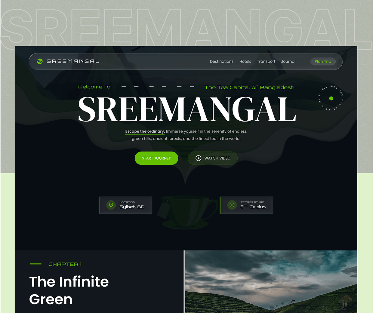 Sreemangal: The Dark Green Escape (Web UI/UX) Image 0