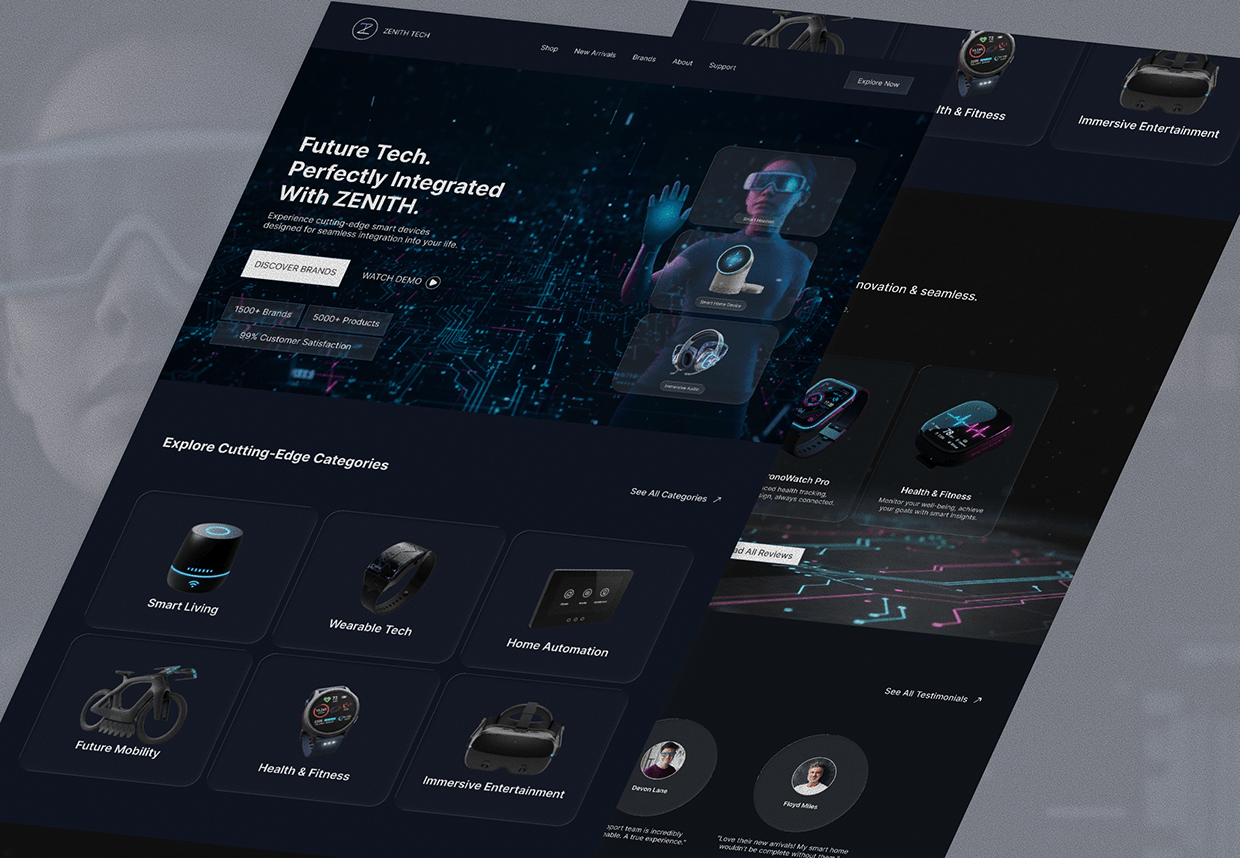 ZENITH TECH | Next-Gen Tech Landing Page Image 1