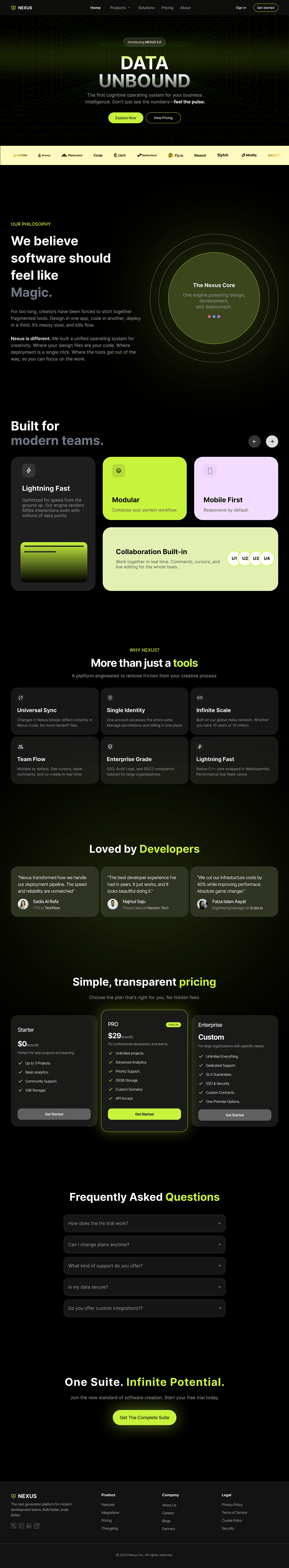 NEXUS | SaaS Landing Page Image 0