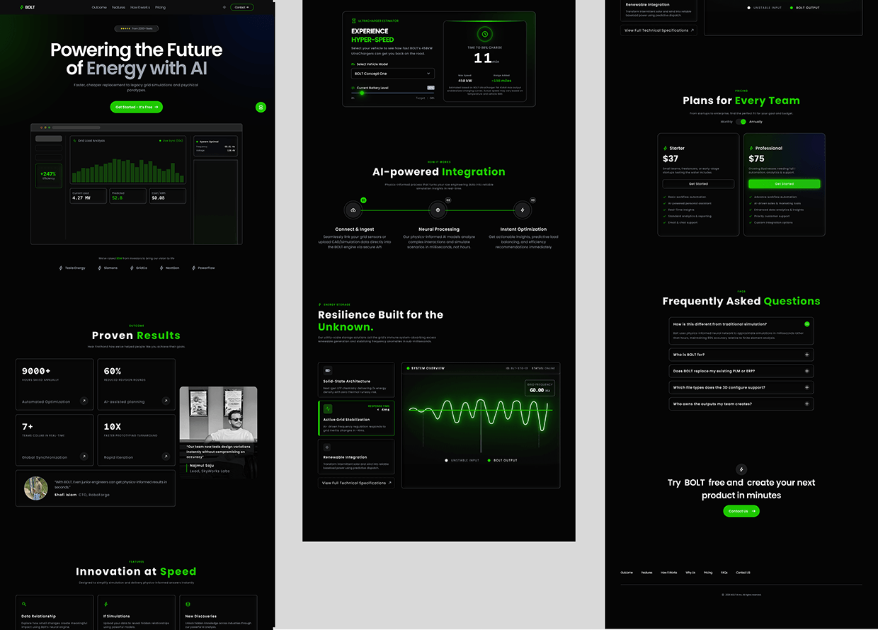 BOLT- AI-Powered Energy Platform Web UI/UX Image 0