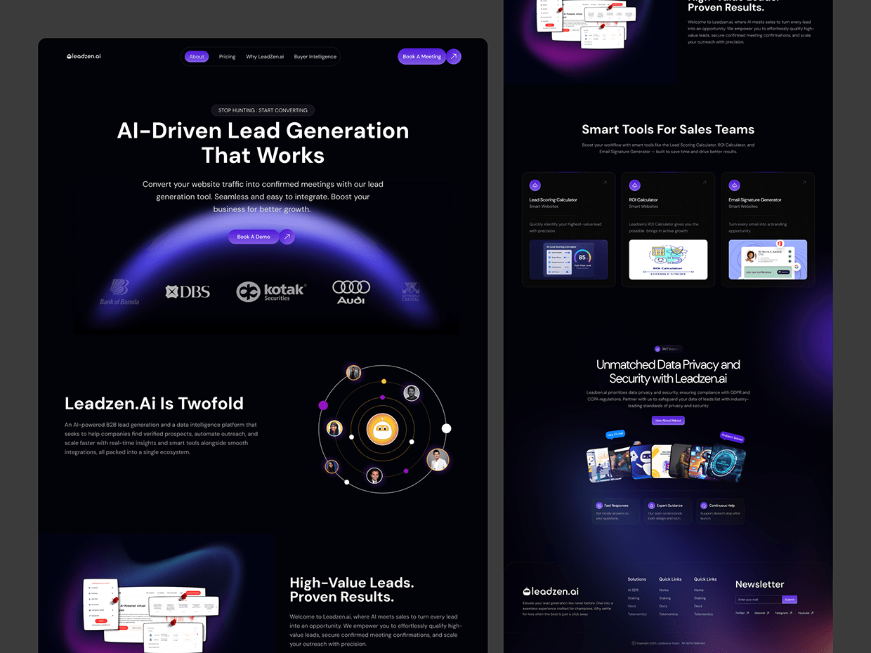 AI-Powered Lead Generation Website Design Image 0