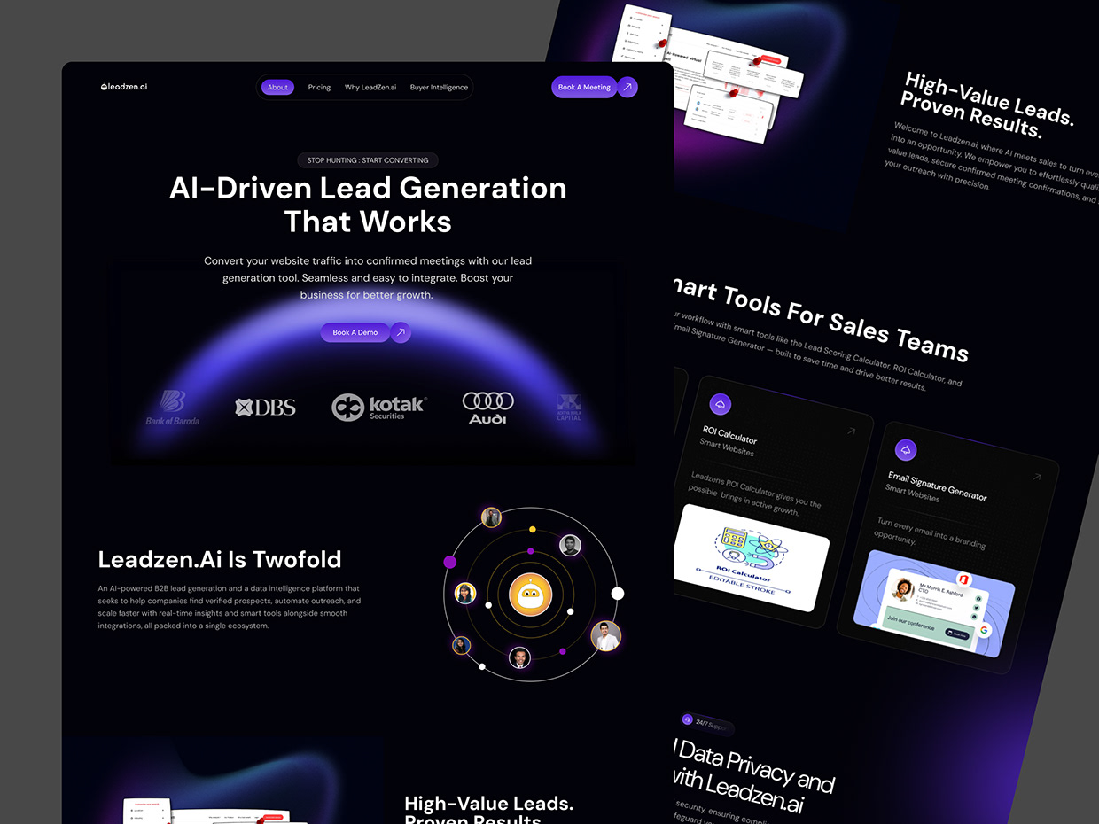 AI-Powered Lead Generation Website Design Image 1