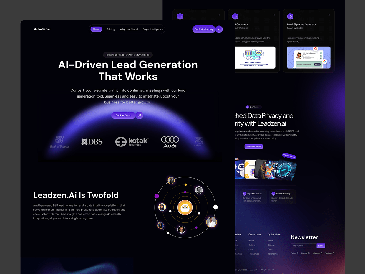 AI-Powered Lead Generation Website Design Image 2