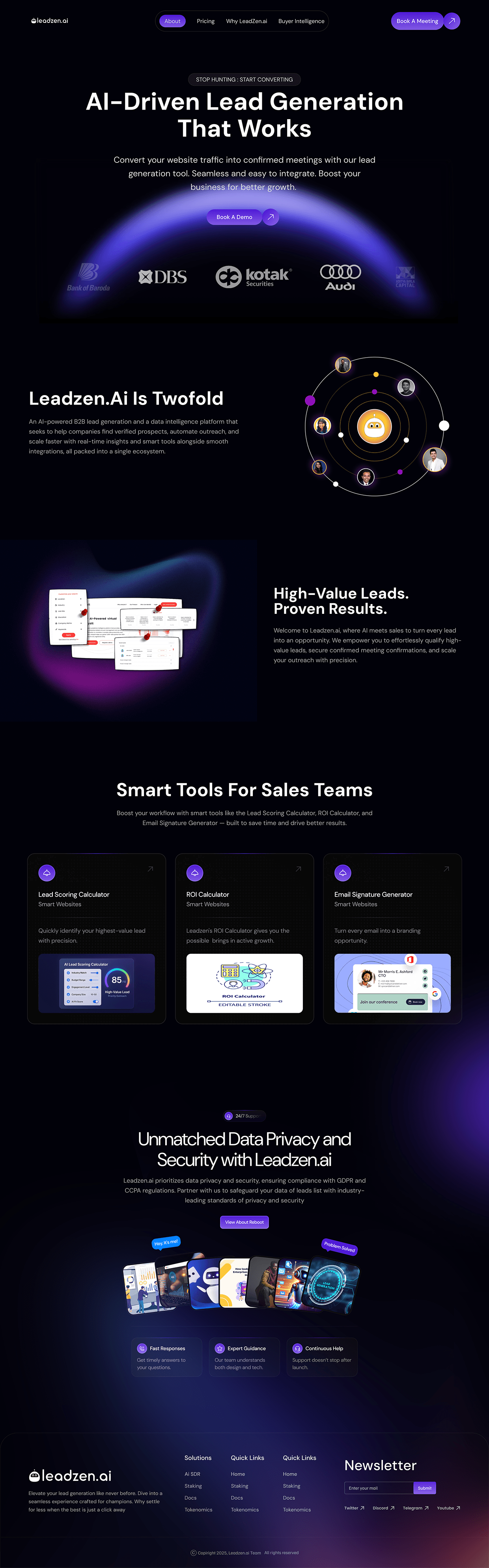 AI-Powered Lead Generation Website Design Image 3