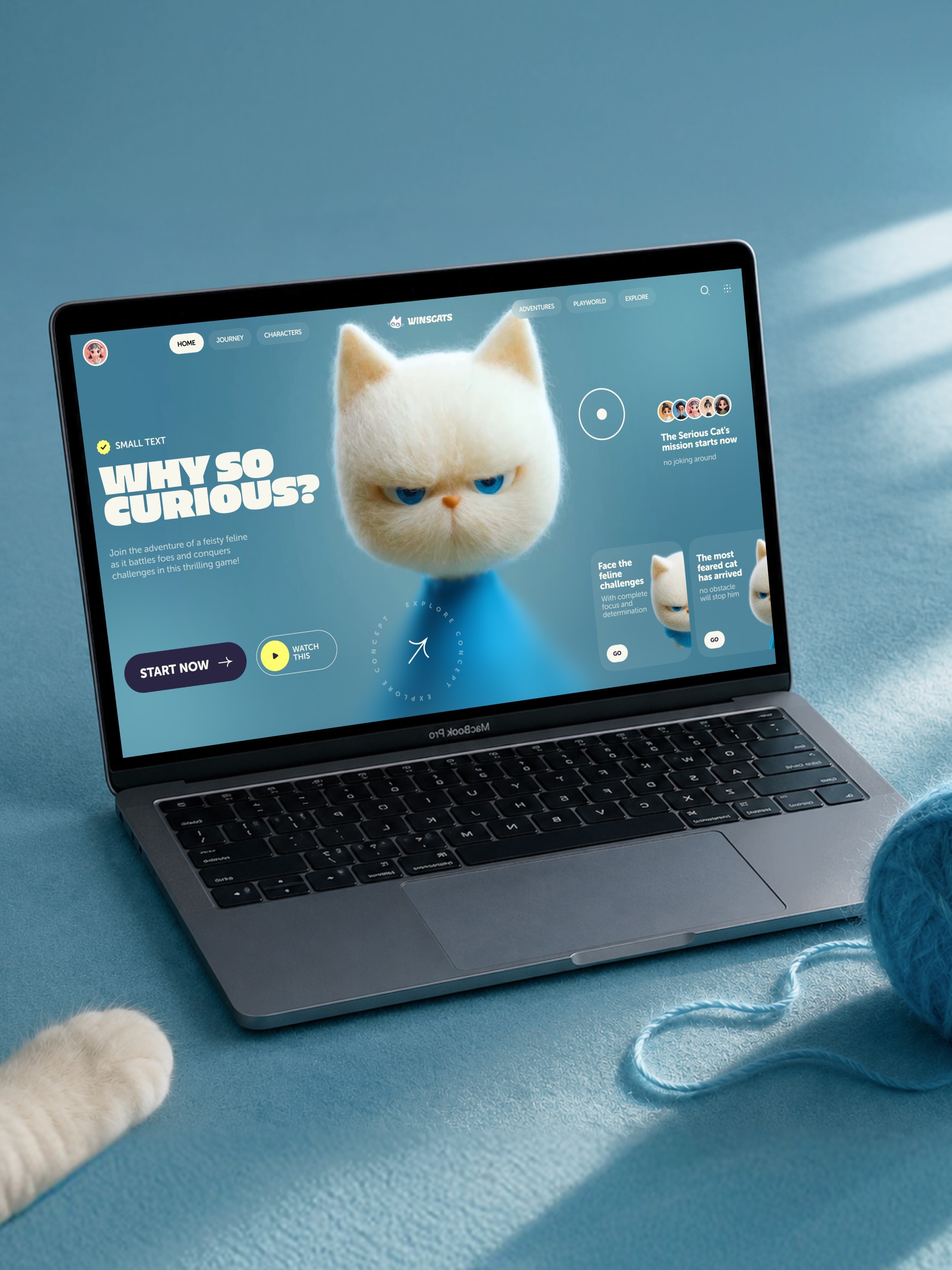 Angry Cat Hero Section - Mouse tracking Image 0