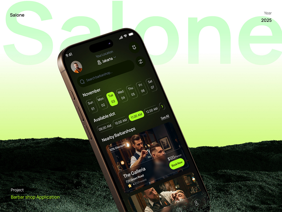 Barbar shop App Design