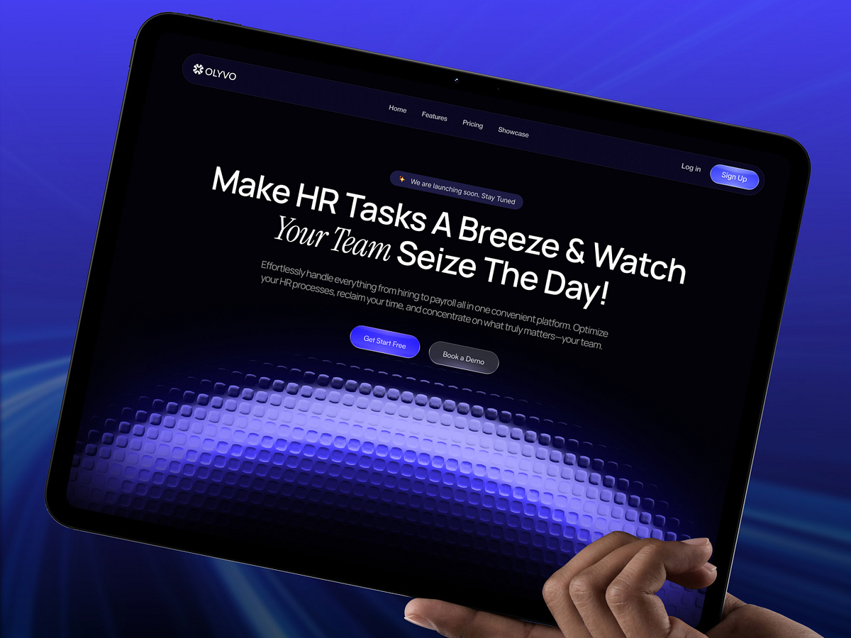 HR SaaS landing page.