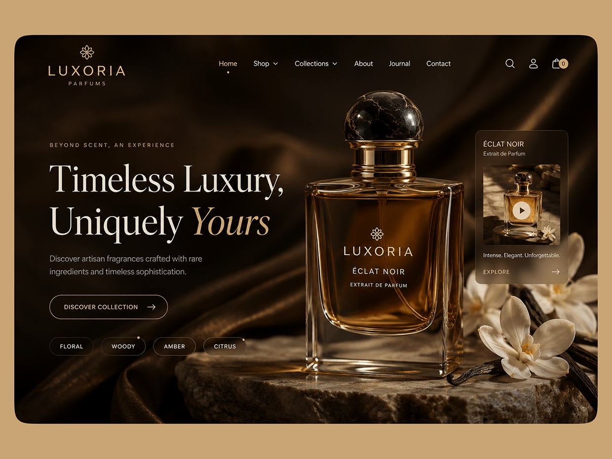 Luxoria - Luxury Perfume eCommerce Experience Image 1
