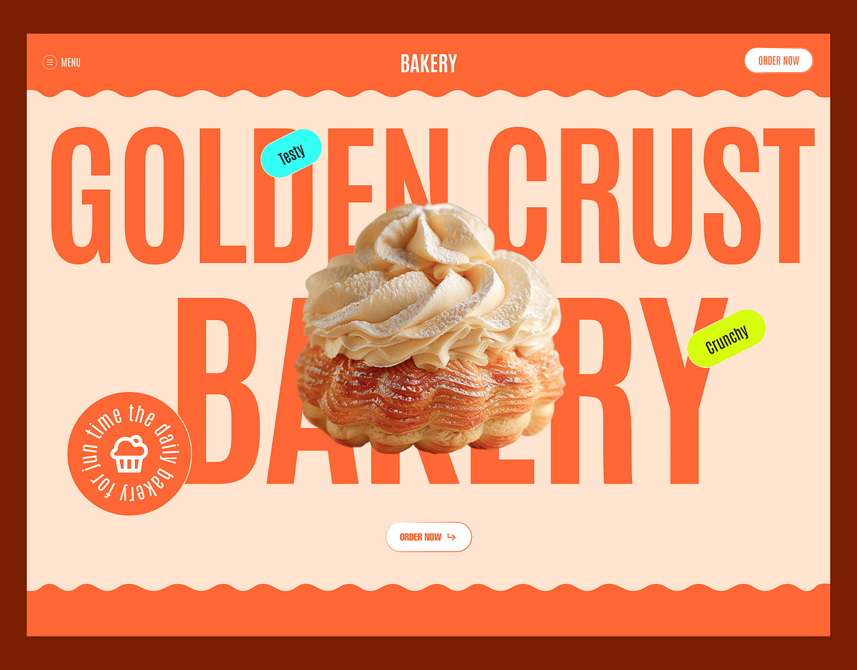 Golden Crust — Bakery Website Landing Page