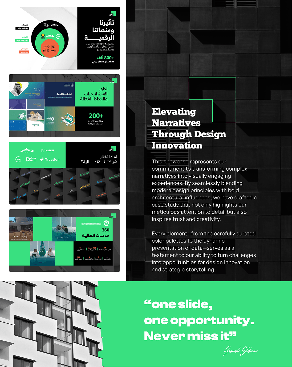 Saudi Company Profile | Powerpoint | Green & Black Image 5