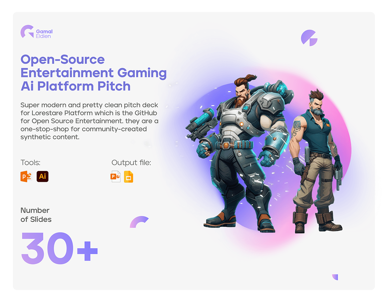 Gaming Open Source Entertainment Ai Platform Pitch
