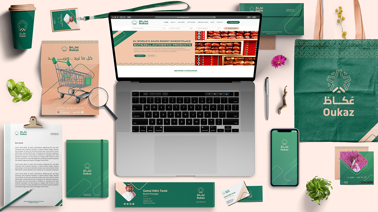 Oukaz Ar Ecommerce | Branding Strategy, Visual Buildout