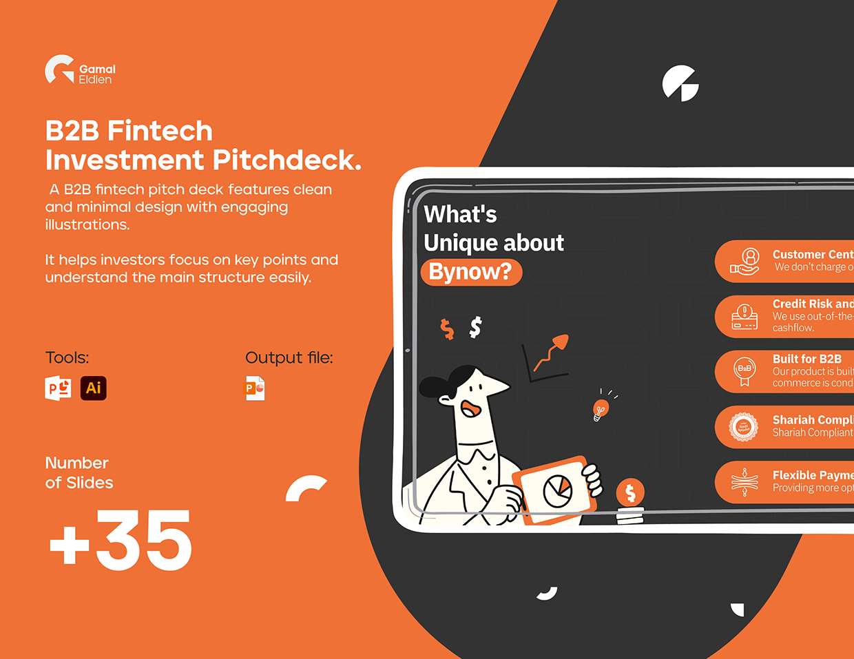 B2B Fintech Investment Pitchdeck | Finance Presentation