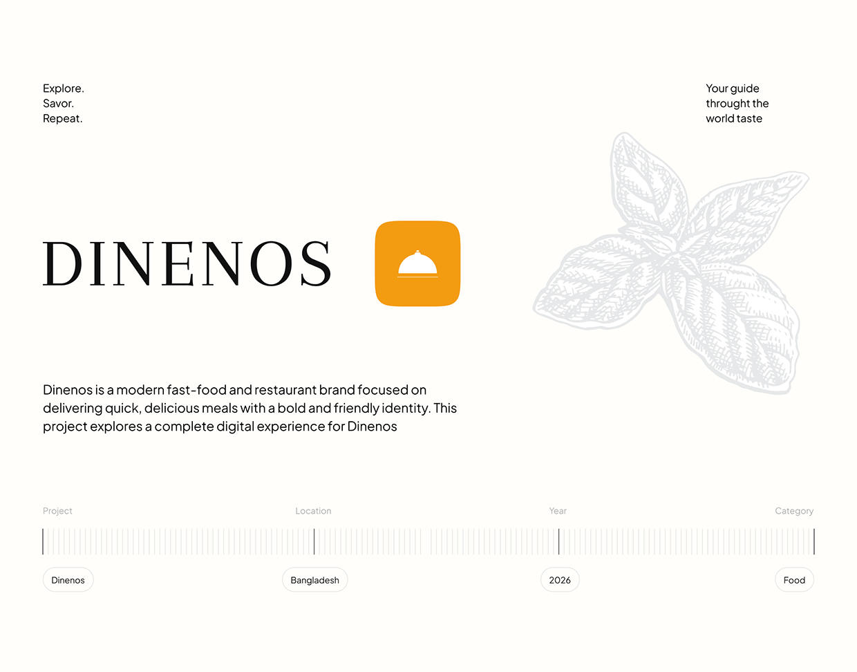 Dinenos Restaurant | Elegant Food Website Design Image 0