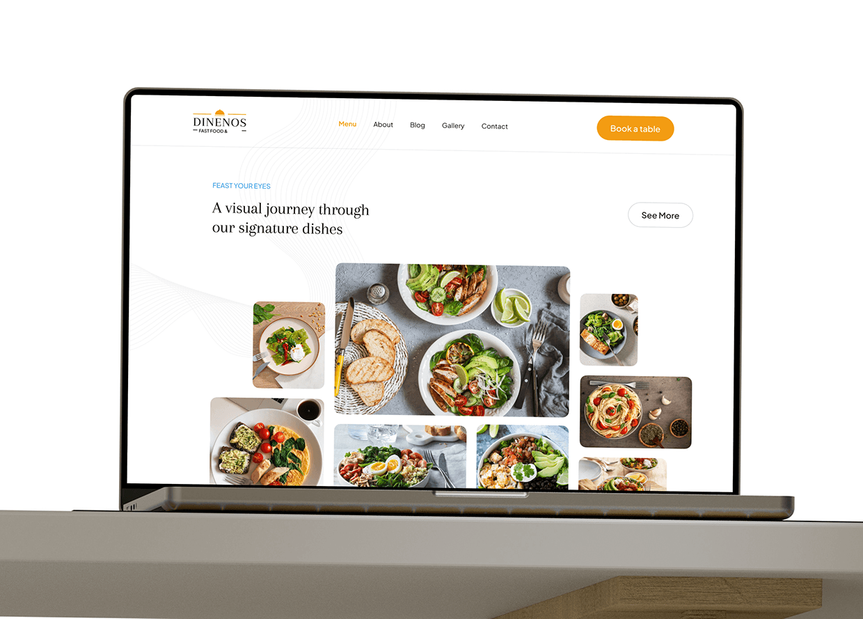 Dinenos Restaurant | Elegant Food Website Design Image 7