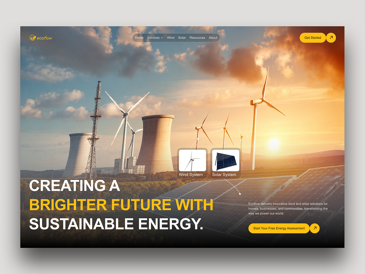 Renewable Energy Website Design Solar, Wind & Clean Energy Solut Image 0