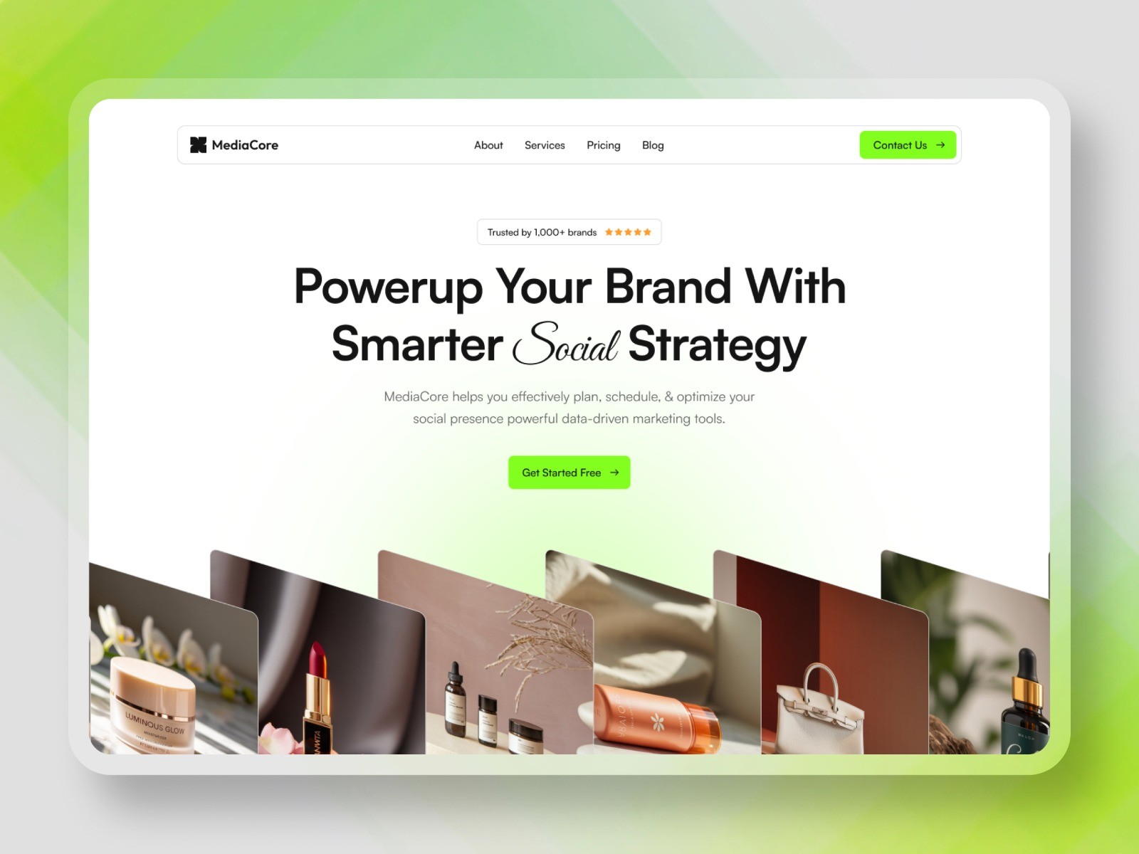 MediaCore  — Free Website Template for Framer