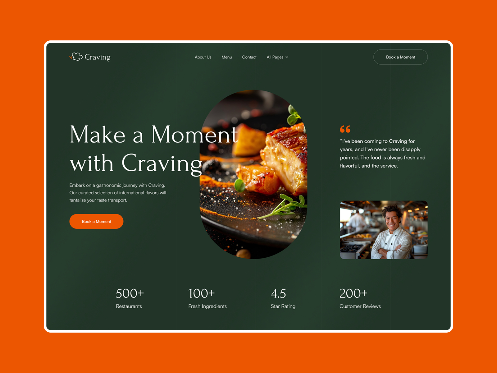 Craving — Free Website Template for Framer